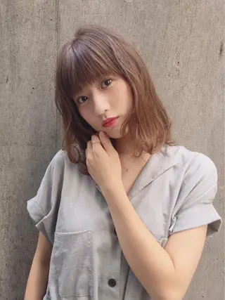 ミディアム カラー Watai 艶髪 當間 大知のヘアスタイル
