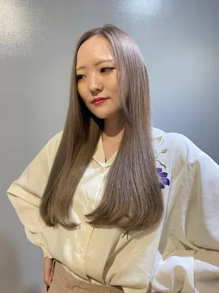ロング カラー ブリーチなしベージュ カラー✨Takeのヘアスタイル