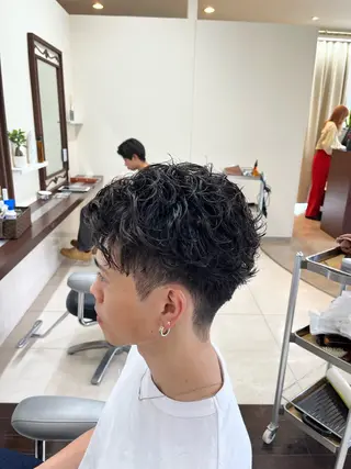 ショート パーマ メンズ 🧊メンズ特化🧊 高木航希のヘアスタイル