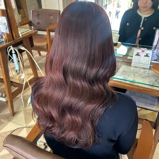 ロング カラー ヘアアレンジ 吉水 彩乃 /ボブ/艶感カラーのヘアスタイル