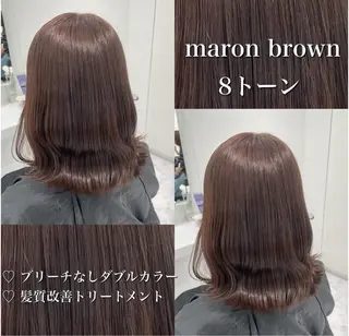 カラー 🤍ブリーチなし ブラウンhimi🤍のヘアスタイル