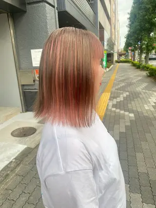 ミディアム カラー 前橋 姫奈のヘアスタイル