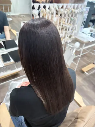 セミロング ブラウンカラー 🫧tomoka🫧のヘアスタイル