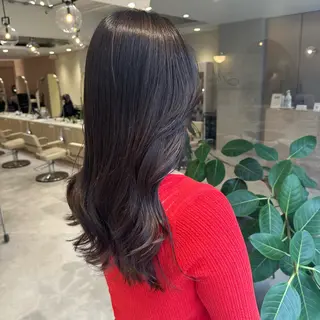 ミディアム カラー 地毛風縮毛矯正/ コウノリナのヘアスタイル