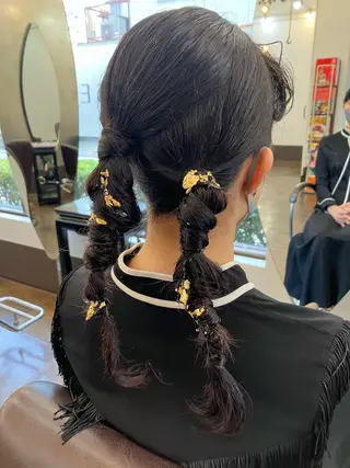 ロング ヘアアレンジ 勝野 麻美のヘアスタイル