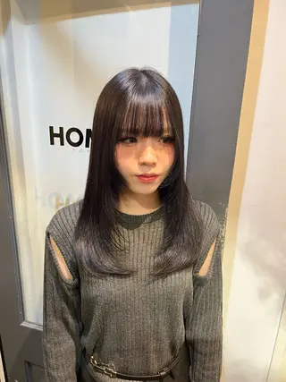セミロング カラー sora / 渋谷 / ハイトーンのヘアスタイル