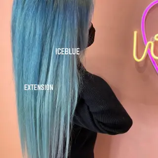 ロング カラー エクステ🩵ブリーチ 韓国ヘア🩵KAEのヘアスタイル