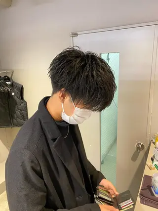 ミディアム ヘアアレンジ メンズ メンズ特化 水口湧太のヘアスタイル