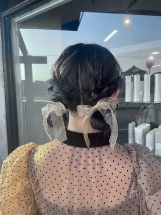 ミディアム ヘアアレンジ マキノ キョウカのヘアスタイル