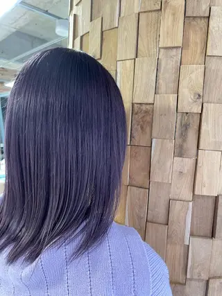 セミロング カラー 髪質改善・縮毛矯正 💎ASUKAのヘアスタイル