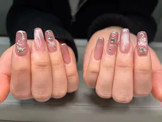 ネイル BiEi ネイルサロン長さ出しのネイルデザイン