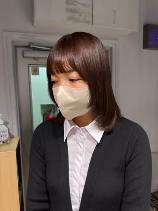 ミディアム カラー NANAMI🩵 大人可愛い韓国ヘアのヘアスタイル