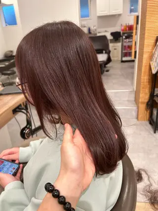 セミロング カラー やまこし 美裕樹のヘアスタイル
