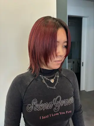 ショート カラー ハードパーマ Rico💜のヘアスタイル