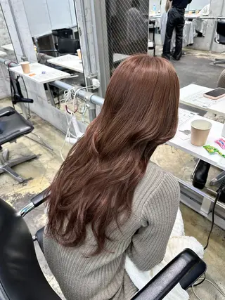 ミディアム カラー 🎀モテ暖色× エクステ🎀あかりのヘアスタイル