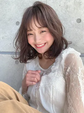 ロング カラー パーマ ヘアアレンジ 🎀愛されモテヘア♡ 梅澤夏基🎀のヘアスタイル
