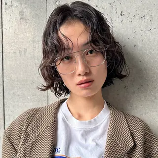 ショート カラー パーマ 斎藤祐樹 /レイヤー/パーマのヘアスタイル