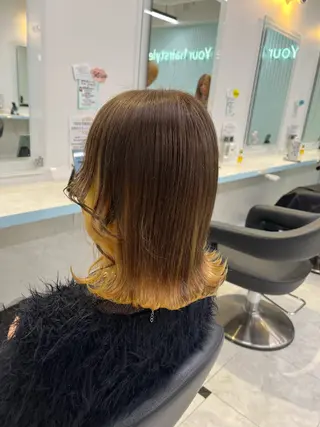 ミディアム カラー ブリーチカラー 🩵MIZUKIのヘアスタイル