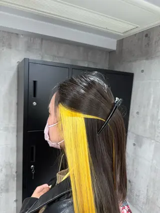 セミロング カラー メンズ ☁️かずき☁️青.紫 推し活カラー💫のヘアスタイル