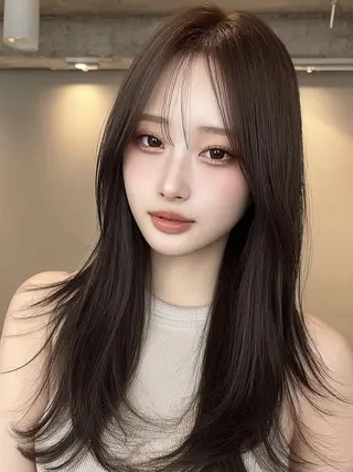 セミロング 縮毛・髪質改善🩰 mai🐰ྀི🤍のヘアスタイル