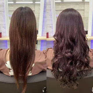 セミロング カラー ヘアアレンジ LAVENDIA 初音のヘアスタイル
