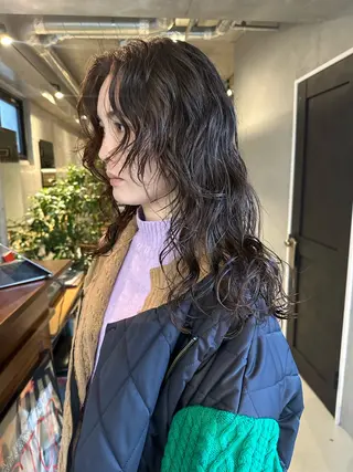 ロング カラー パーマ 斎藤祐樹 /レイヤー/パーマのヘアスタイル