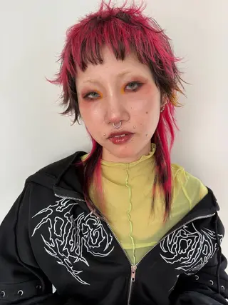 ミディアム カラー いりえ しゃけのヘアスタイル