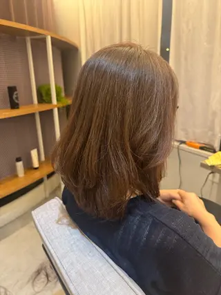 ミディアム カラー 髪質改善✨️透明感カ ラー✧*。山下さいみのヘアスタイル