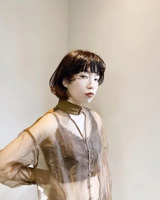 ショート カラー ボブ/くびれショート モデル募集中cocoのヘアスタイル