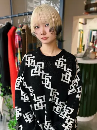 ショート カラー 🧡色落ちまで2度 楽しめる🧡ヨシキのヘアスタイル