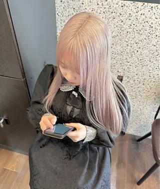 ロング 難波/心斎橋/ボブ/ 髪質改善/ハイトーンのヘアスタイル