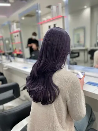 ロング カラー 大人っぽ韓国ヘア 寒色💙yuma💙のヘアスタイル