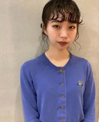 ミディアム パーマ ヘアアレンジ 松村 澪里のヘアスタイル