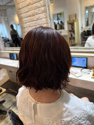 ショート カラー 透明感カラー/パーマ 🌀アオノのヘアスタイル
