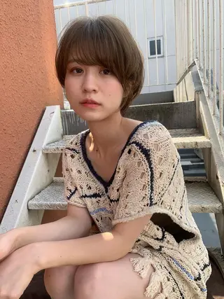 ショート 大人可愛いレイヤー 大田のヘアスタイル