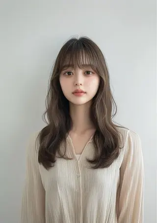 セミロング 縮毛矯正 特化生田のヘアスタイル