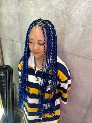 ロング ヘアアレンジ HARURU🪮✨ ブレイズ海外ヘアのヘアスタイル