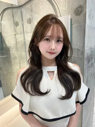 セミロング 博多ベージュ 🐻松井傑のヘアスタイル