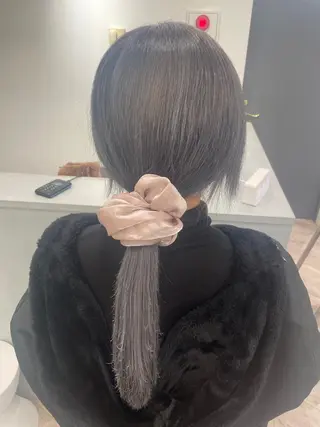 セミロング ♡似合わせハイトーン ♡maiのヘアスタイル