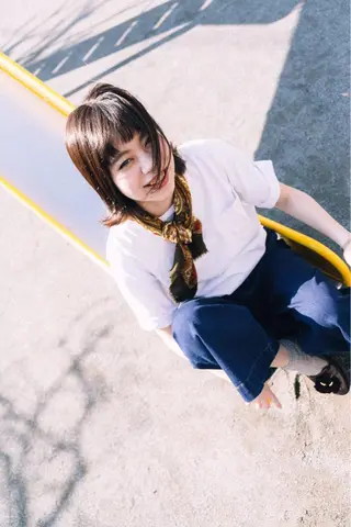 ミディアム カラー パーマ 安達 俊亮のヘアスタイル
