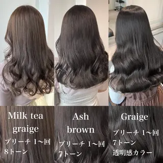 ロング カラー 暗髪🩶ラベンダー/ ブルー/ユウナ🤍のヘアスタイル