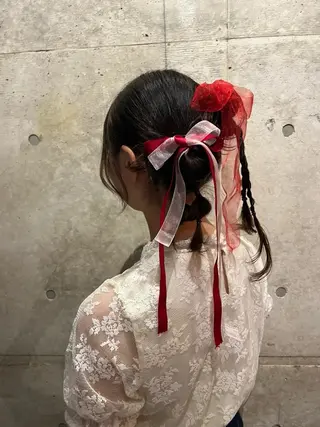 セミロング ヘアアレンジ «料金🆓カット モデル»キリ🌿のヘアスタイル