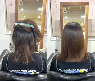 ミディアム パーマ 👑松山ストレート/ メンズヘア/龍仁👑のヘアスタイル