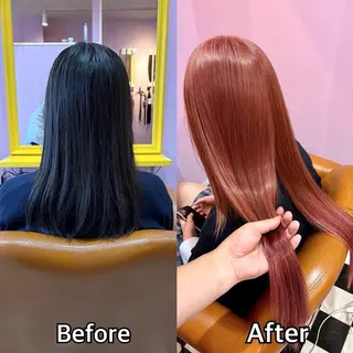 ロング シール＋ちび編み込み エクステ梅田🐨のヘアスタイル