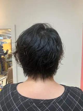 ミディアム パーマ 横田 尚登のヘアスタイル