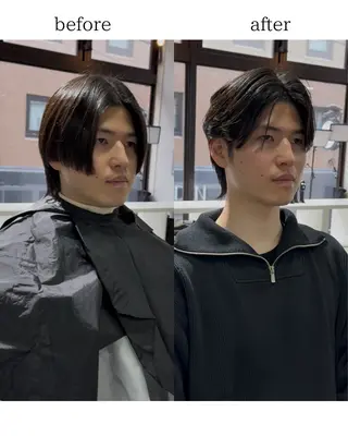 メンズ ニュアンス/フェザー メンズカット/Senのヘアスタイル