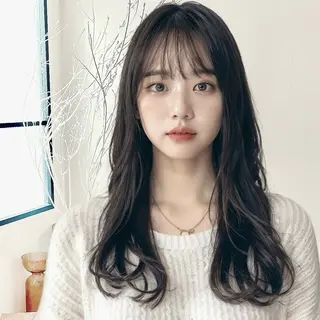 ロング カラー 🫧ベージュカラー 🫧吉田奈央のヘアスタイル