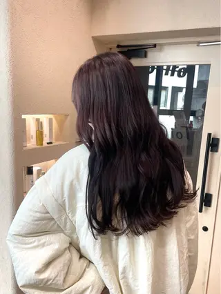 セミロング カラー 暖色系カラー/オリー ブカラー💚宮城のヘアスタイル