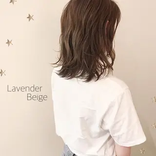 ミディアム カラー 市川 千夏のヘアスタイル