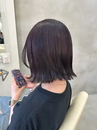 セミロング カラー さあや 【透け感/艶感】のヘアスタイル